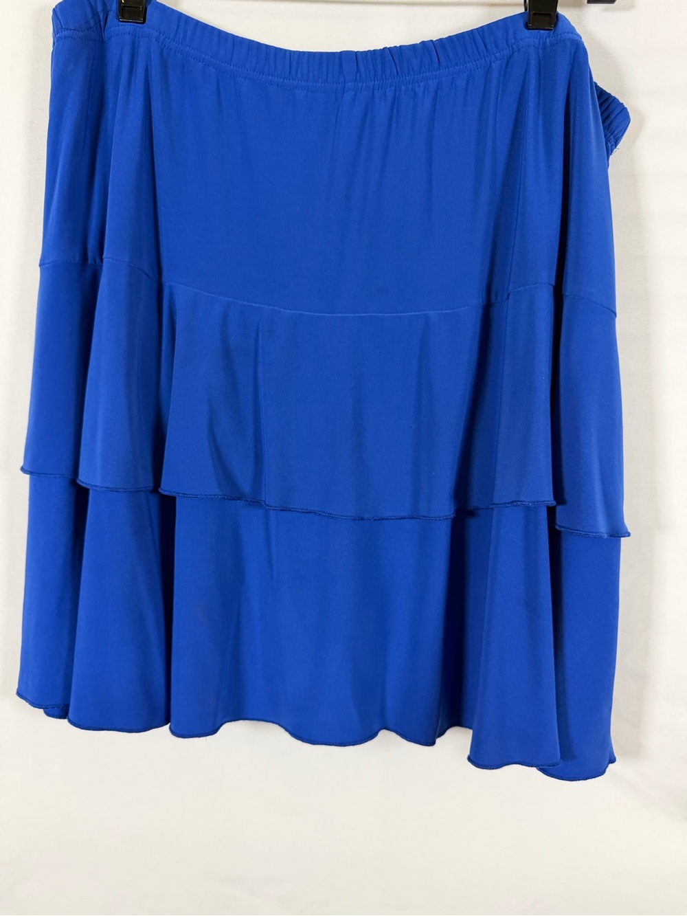Tango Mango XL Cobalt Blue Tiered Ruffle Skort Stretch Waist